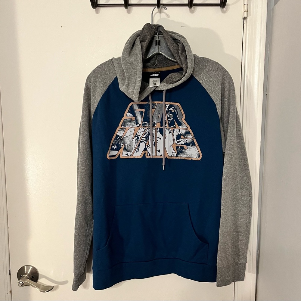 STAR WARS HOODIE - XLarge// Disney Movie Logo Shirt Hood Jacket